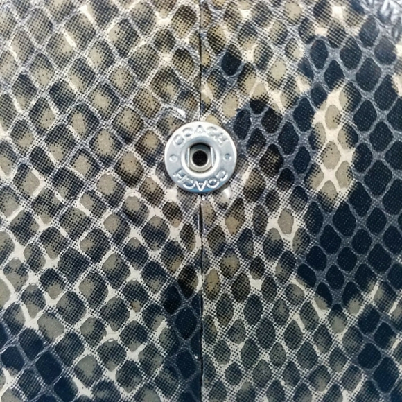 Coach SoHo Continental Exotic Black Embossed Python Print Leather Trifold Wallet - Picture 11 of 15